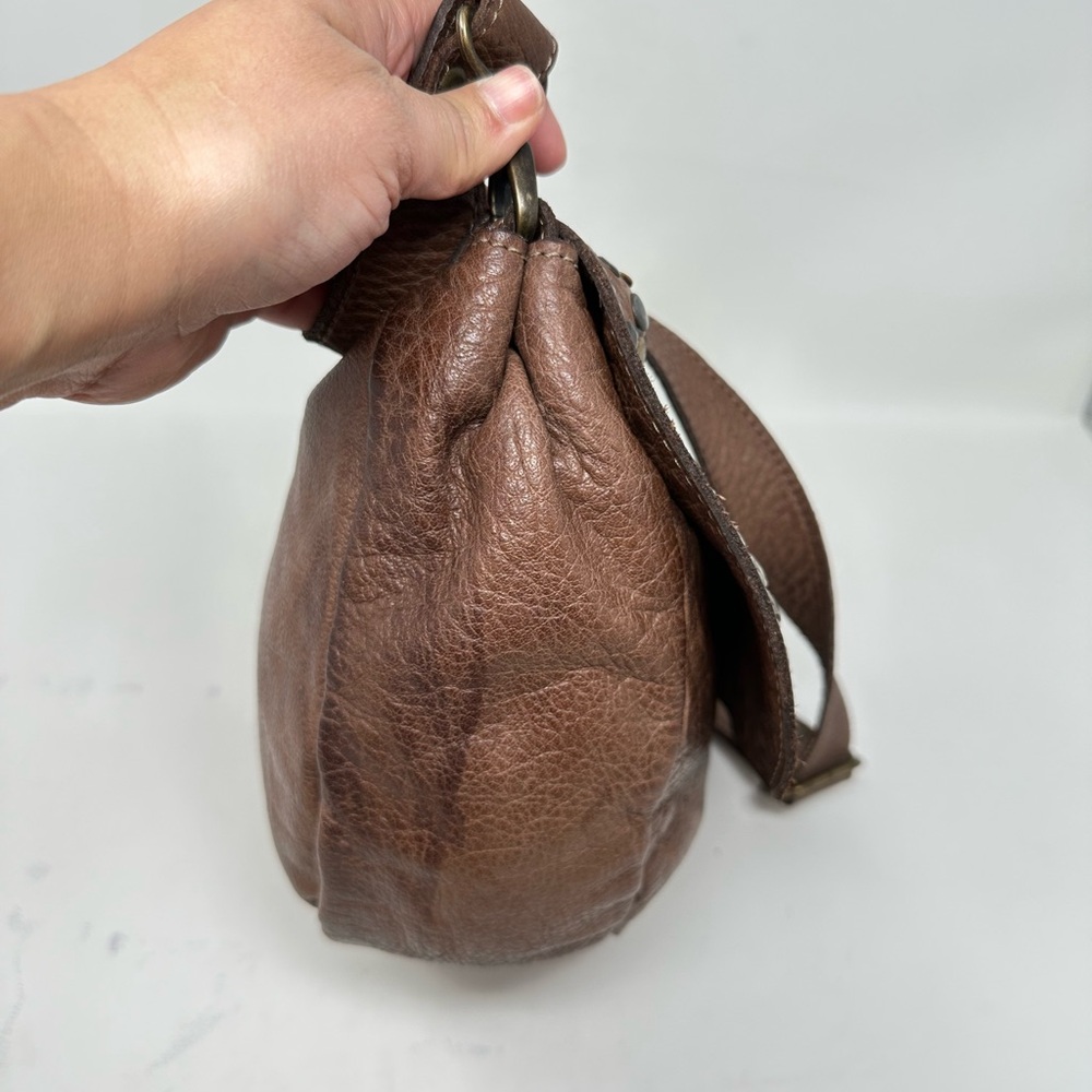 Wilsons Vintage Genuine Leather Medium Brown Satchel Purse - Picture 7 of 15